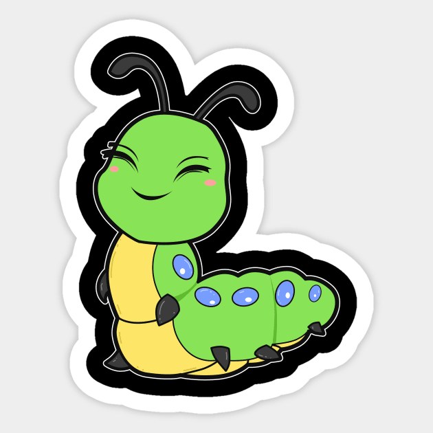 Cute Caterpillar Comic Sticker by Imutobi